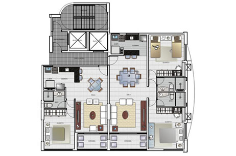 Planta dos apartamentos